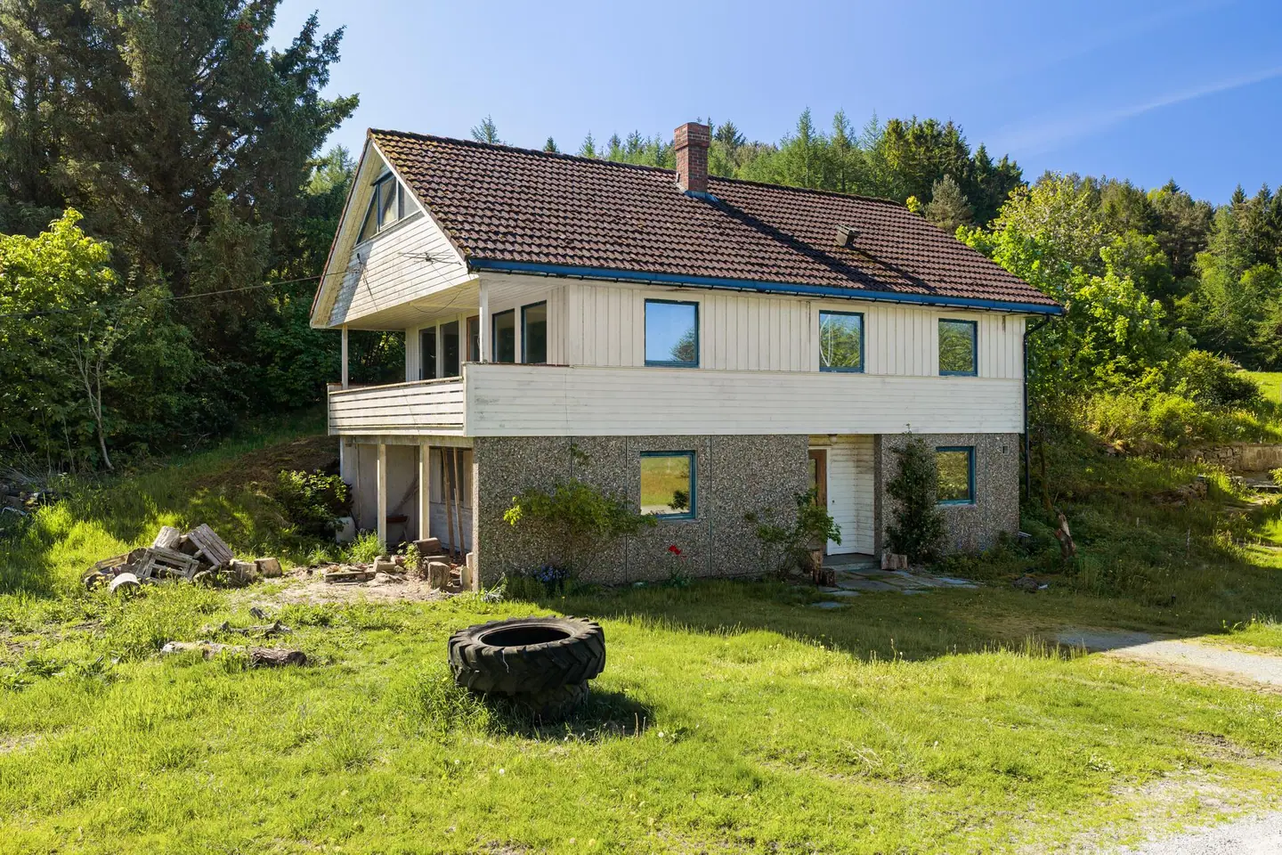 Fasade på bolighuset i Fognavegen 670.