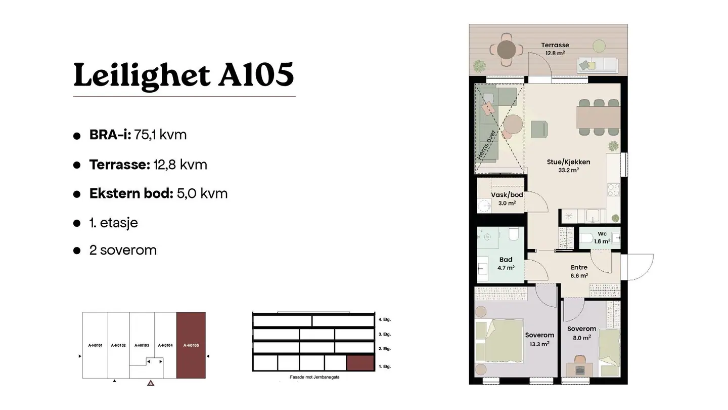 Plantegning - A105