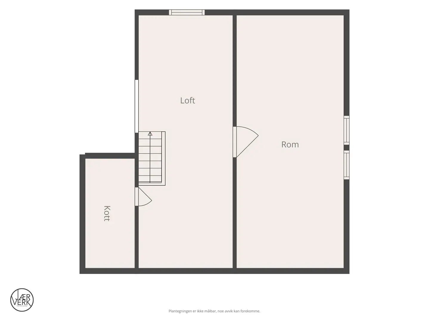 Hemsen har et gulvareal på 44 m² og er innredet som et ekstra oppholdsareal.