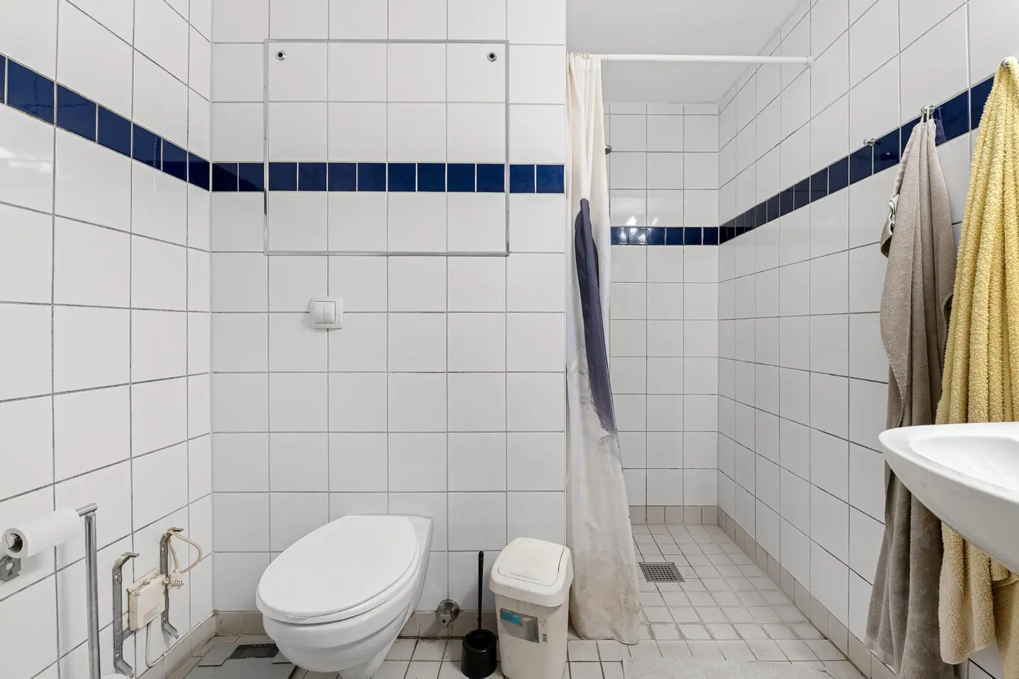 Badet er levert som en ferdig baderomskabin med dusjnisje.