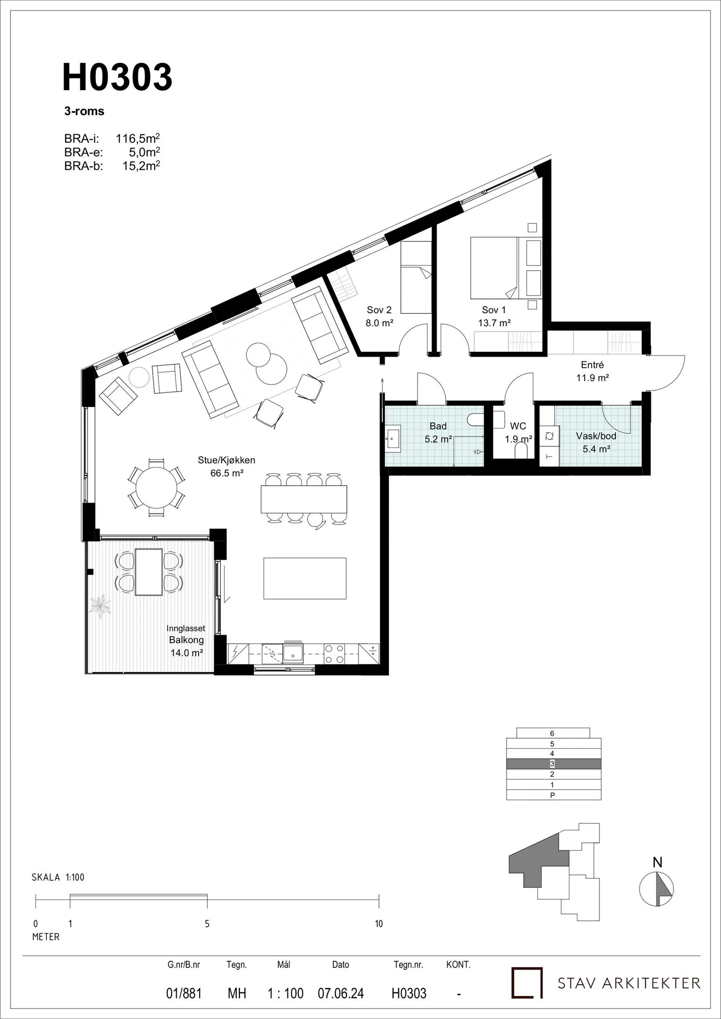 Plantegning leil.303